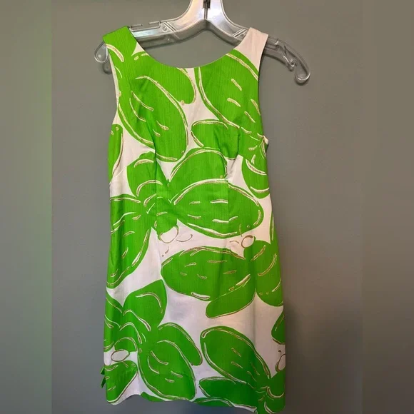 lilly pulitzer green shift dress 1960s Green & Lime Floral Early Lilly Shift – Current Vintage main image 0
